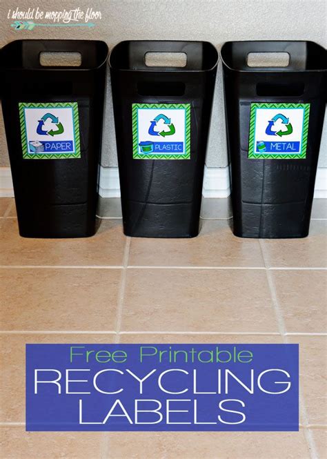 Free Printable Recycling Bin Labels | Recycling, Recycling bins ...