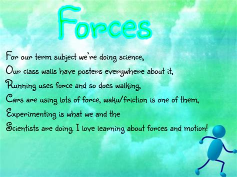 Harper @ Karoro School: My Forces & Motion Poem