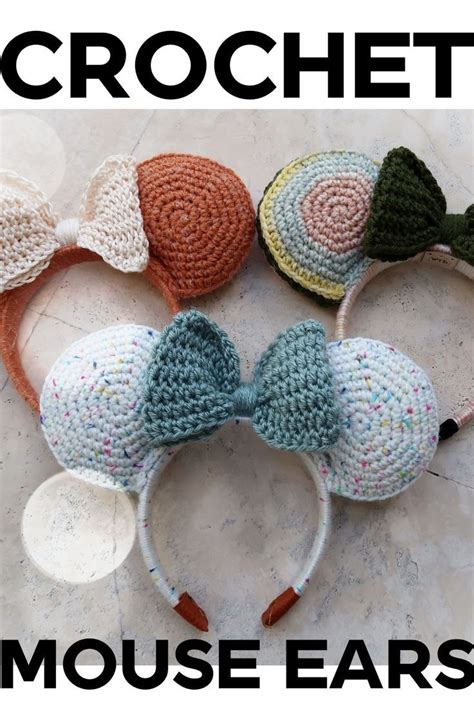 New YouTube Tutorial for Crochet Mouse ears! Disney Crochet Patterns ...