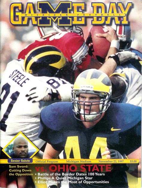 College Football Program: Michigan Wolverines vs. Ohio State Buckeyes (November 22, 1997 ...