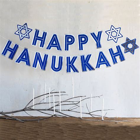 Happy Hanukkah Banner Hanukkah Decorations Hanukkah Party - Etsy