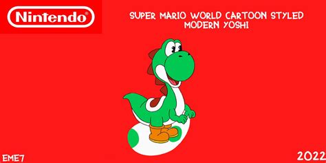 Super Mario World Cartoon Styled Modern Yoshi by EME2222 on DeviantArt