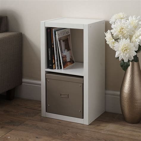 Wilko Oslo White 2 Cube Storage Shelving Unit | Wilko