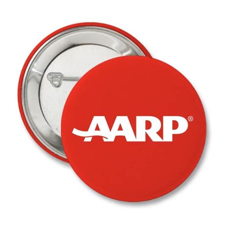 Button: AARP 2.5” Round Red