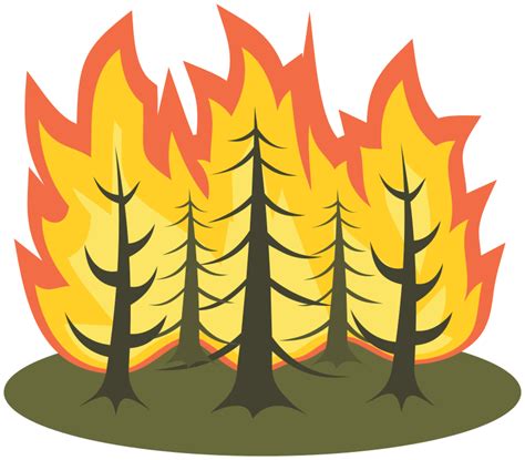 Clipart - Forest fire