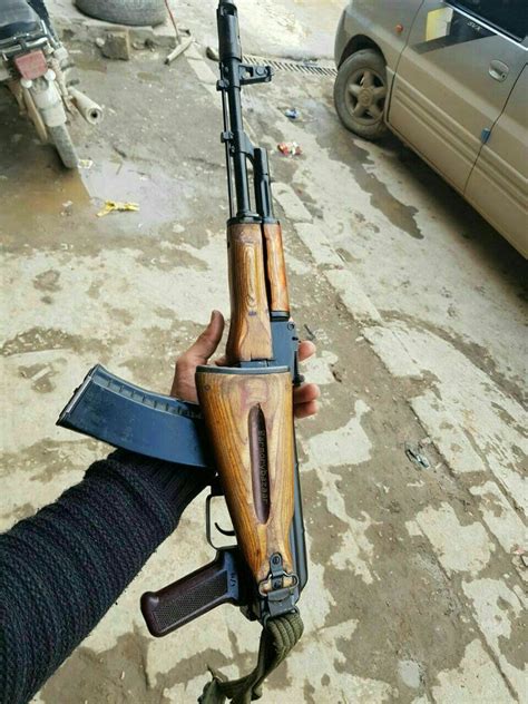 Armory Bazaar on Twitter: "Just a wooden folding stock on a AK-74 from ...