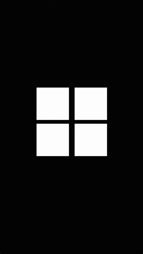 HD Wallpaper Minimalistic Windows Logo Black