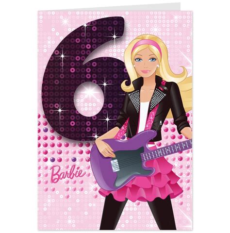 Barbie 6th Birthday Card Personalised Hallmark AUS | Festa barbie, Aniversário da barbie, Festa ...