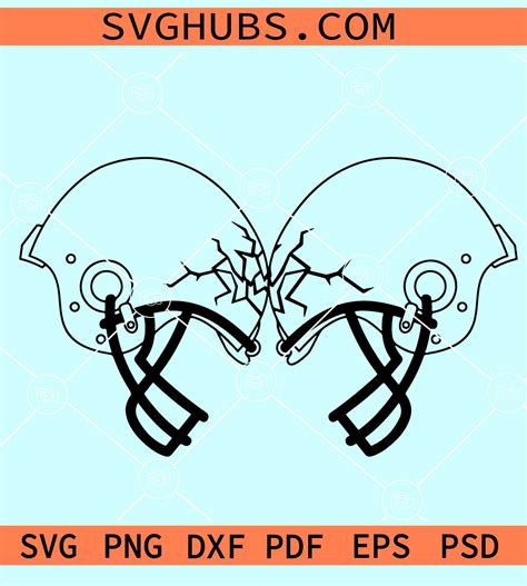 Football Helmets SVG, Football Helmets smash svg, American Football Helmet Smashing Png