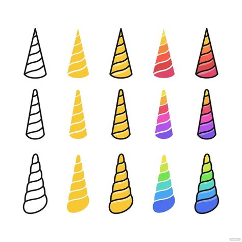 Unicorn Horn Vector in Illustrator, SVG, JPG, EPS, PNG - Download | Template.net