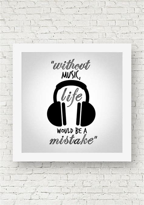 Music wall art quote print gifts for musicians square | Etsy