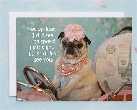 Funny Friendship Cards - Yes Officer - Funny Cards for Friends by Pugs ...