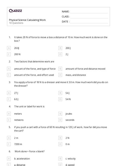 50+ Science worksheets for 9th Year on Quizizz | Free & Printable