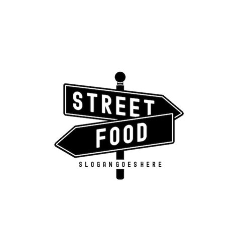 Premium Vector | Street food guide symbol logo design