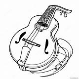 Mandolin Coloring Page 33073 26146 sketch template