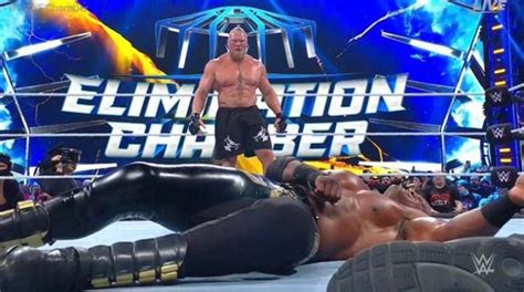 Brock Lesnar vs. Bobby Lashley Finishes in a Disqualification at WWE ...