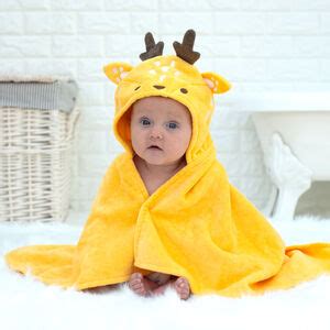 Personalised Buttercup The Deer Baby Towel By Bathing Bunnies