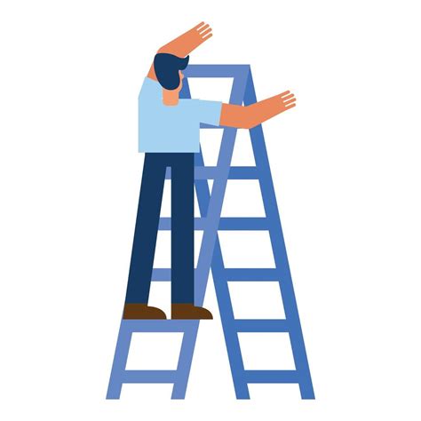 man on ladder vector design 1890052 Vector Art at Vecteezy