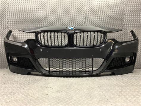 2014 - 2019 BMW 3 SERIES M SPORT LCI F30 - COMPLETE FRONT BUMPER - IN BLACK - BREAKING | in ...