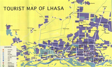 Tourist Map of Lhasa - Maps of Lhasa