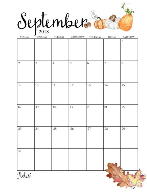 September Free Printable Calendar