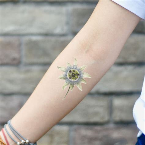 Passion Flower Temporary Tattoo Sticker - OhMyTat