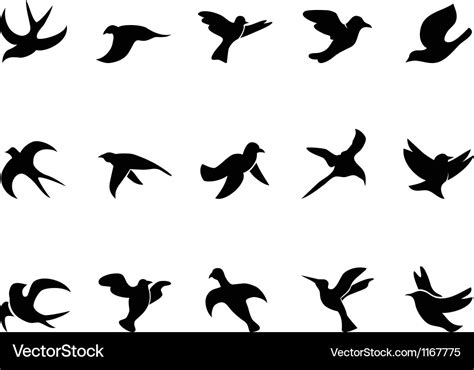 Flying Bird Silhouettes Simple