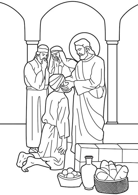 Jesus heals the man born blind. Bible coloring page Bible Story Crafts, Bible Stories, Jesus ...