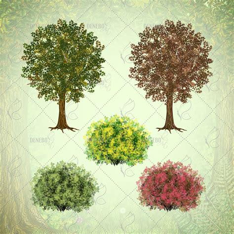 Flower Clipart Plant Clipart Woodland Plants Botanical Art Forest Flowers Fairy Tale Clipart ...