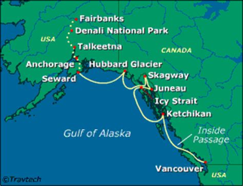 Alaska Itinerary Maps & Information - CEALS - Alaska Cruises and Land Tours