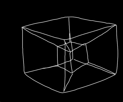 A 4D Hypercube - Drawception