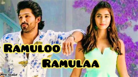 Ramuloo Ramulaa song | Ala Vaikunthapurramuloo movie | Telugu movie ...