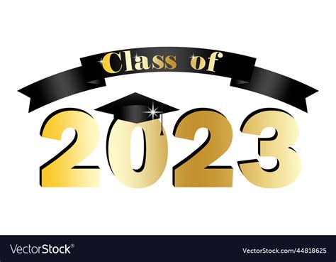 Class off 2023 education concept graduation cap Vector Image