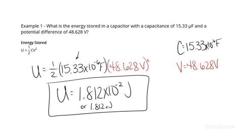 How to Calculate the Energy Stored in a Capacitor with Given Capacitance & Voltage Difference ...