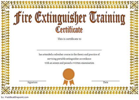 Fire Extinguisher Training Certificate Template Free [7+ Latest Views ...