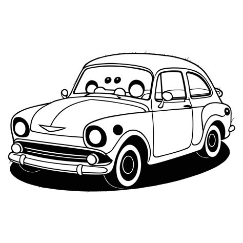 This is s a vector car clipart, car vector silhouette, a black and white car on the road vector ...