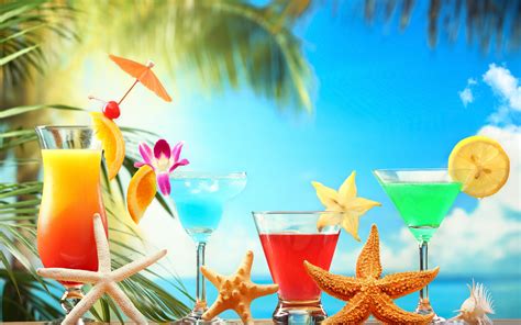 Colorful Cocktail Delight: A Stunning HD Wallpaper