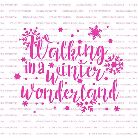 Walking in a Winter Wonderland Stencil Reusable DIY Craft - Etsy