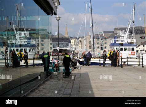 Plymouth harbour barbican quay hi-res stock photography and images - Alamy