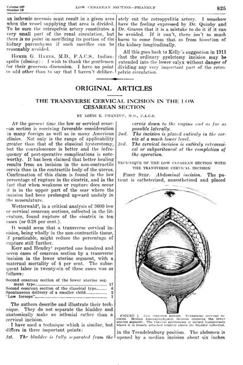 The Transverse Cervical Incision in the Low Cesarean Section | NEJM