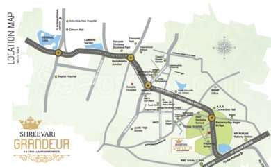 Shreevari Projects Shreevari Grandeur Map - Kasturi Nagar, Bangalore East Location Map