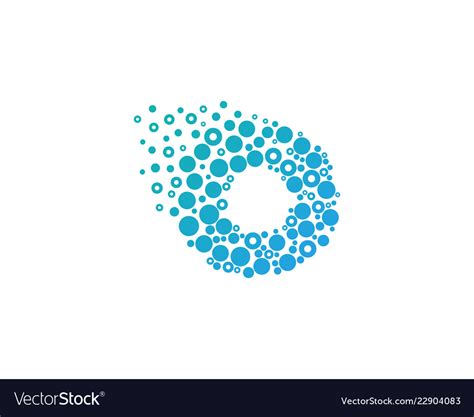 O particle letter logo icon design Royalty Free Vector Image