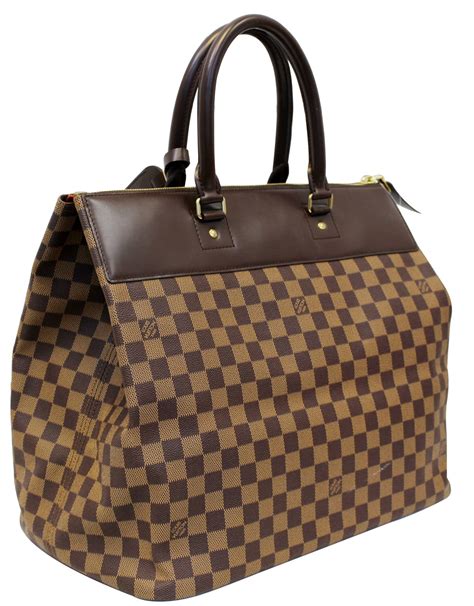 LOUIS VUITTON Damier Ebene Greenwich PM Travel Bag E4093