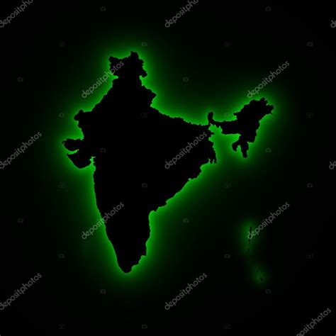 India map in green light — Stock Photo © meshmerize #35134161