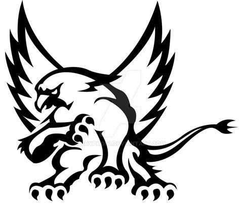 Gryphon uncolored logo by gryphon1 on DeviantArt