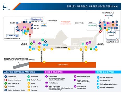 Upper Level Map | OMA Omaha Eppley Airfield