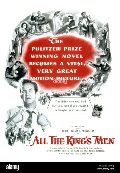 ALL THE KING'S MEN, Broderick Crawford, (poster art), 1949 Stock Photo ...