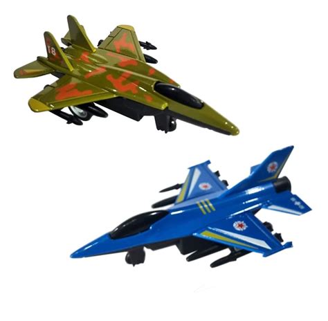 Buy HALO NATION® Pack of 2, 4.5 Inches Mini Army Fighter Jet Plane ...