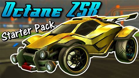 Rocket League Starter Pack Overview (Octane ZSR) - Items, Designs, and Gameplay - YouTube