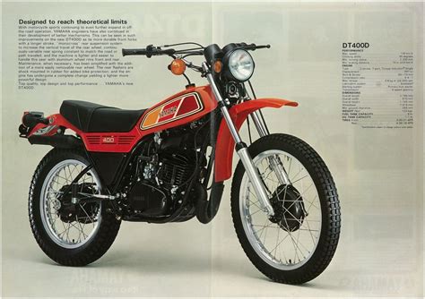 YAMAHA Brochure DT400 DT400D 1977 Sales Catalog Catalogue REPRO | eBay | Yamaha, Japan bike ...